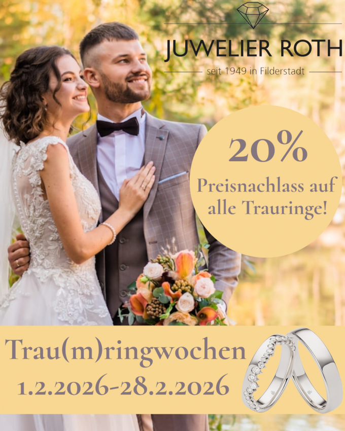 Trau(m)ringwochen bei Juwelier Roth in Filderstadt